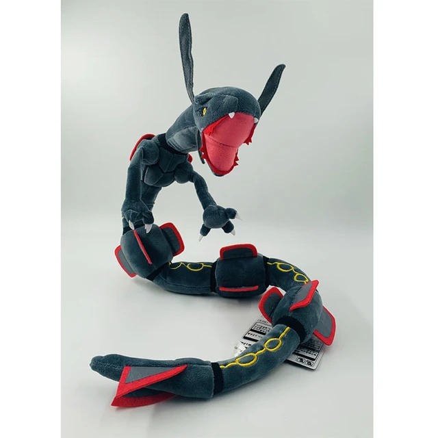 80cm High Quality Cute Rayquaza Plush Toy Shiny Pokemon Black Rayquaza Doll  Plushies Home Decor Xmas Gifts For Child Kids Fans