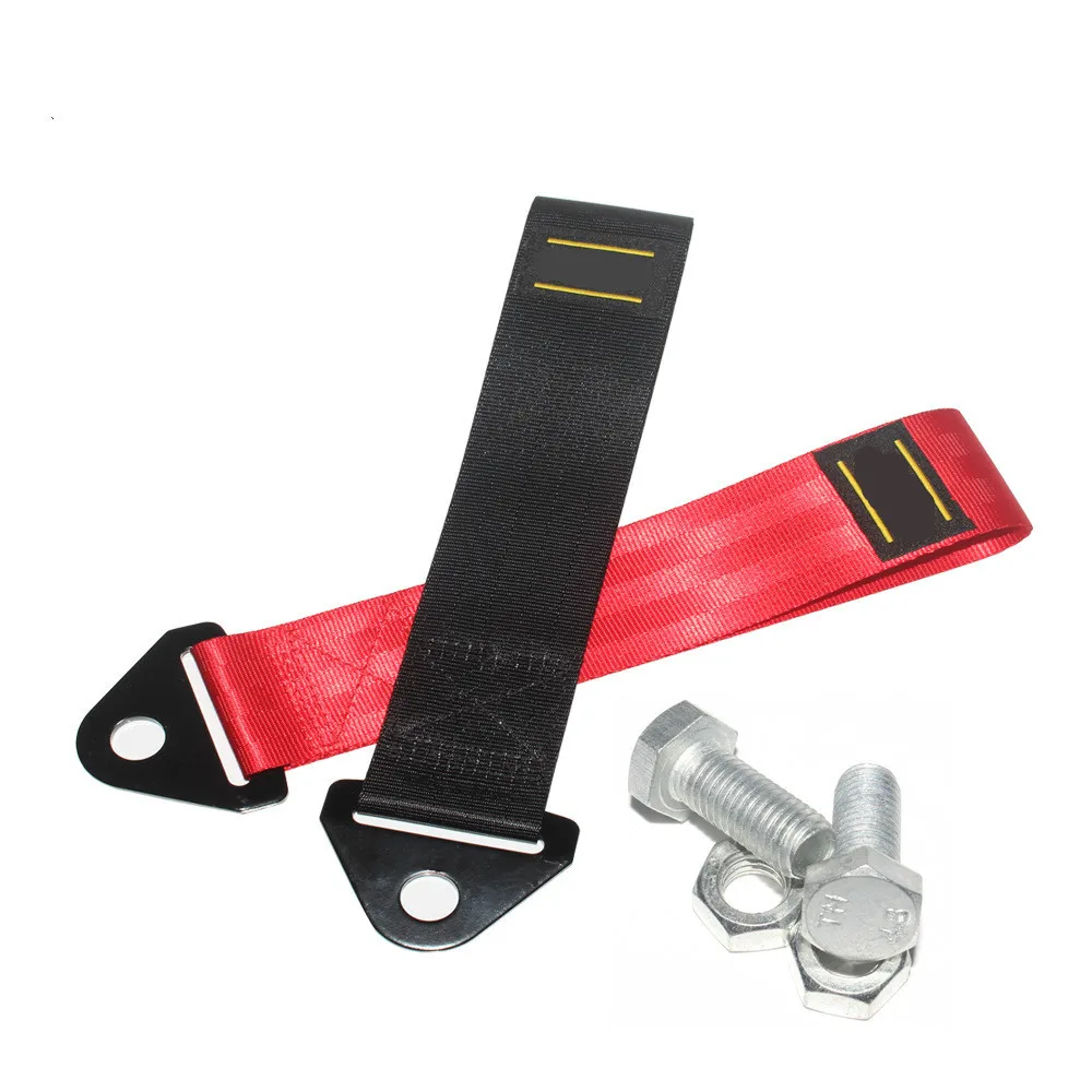 1PCS Towing Rope High Strength Nylon Trailer Tow Ropes Racing Car Universal Tow Eye Strap Tow Strap Bumper Trailer