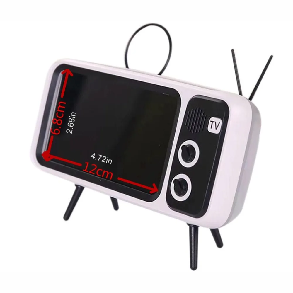 Ретро ТВ беспроводной динамик снаружи открытый креативный мобильный телефон кронштейн небольшой звук креативный сабвуфер