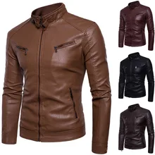 Для Мужчин's осень-зима с длинными рукавами кожаная мотоциклетная кожаная куртка на молнии, пальто, толстовки спортивная куртка Пеший Туризм Костюмы