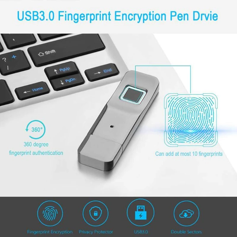 32 Гб U диск шифрование отпечатков пальцев флеш-накопитель USB 3,0 USB палка памяти для бизнеса/Личная безопасность данных