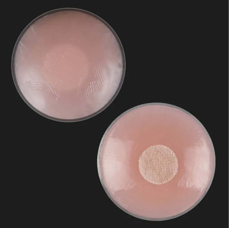 silicone round Многоразовые невидимые самоклеющиеся силиконовые накладки на грудь и соски для бюстгальтера, подушечки, наклейки, аксессуары для женщин - Цвет: silicone round