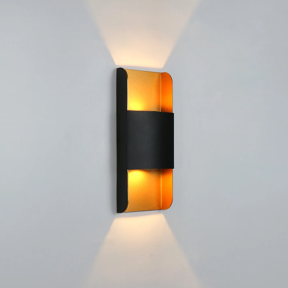 10W Waterproof Patio Boundary Wall Light Double Side Lighting Cob Exterior Ip65 Led Indoor Outdoor Wall Sconce Lamp European
