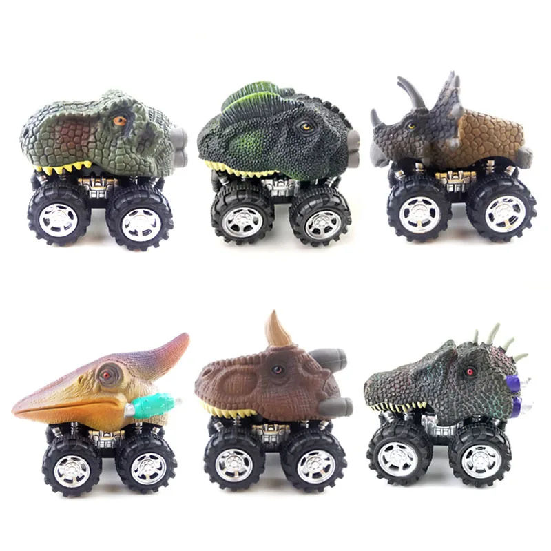 New Mini Dinosaur Car Model Children's Toy Dinosaur Pull Back Car Toy