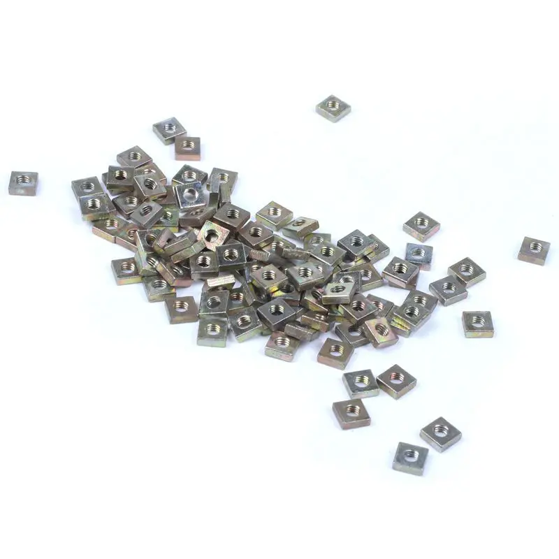 M3x5.5x2mm оцинкованные квадратные гайки бронзовый тон 100 шт