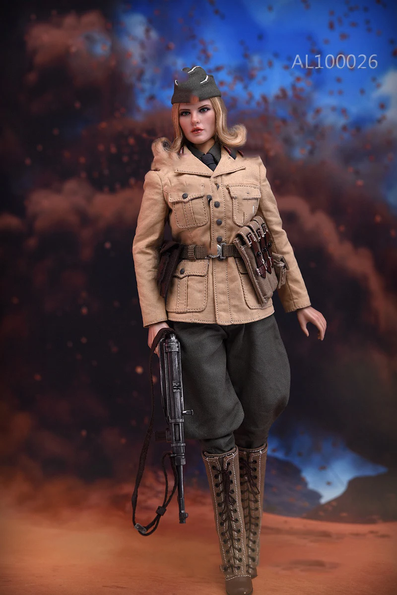 1/6 Коллекционная североафриканская Женская Solider officer AL100026 полный комплект экшн фигура головы тело одежда оружие Модель