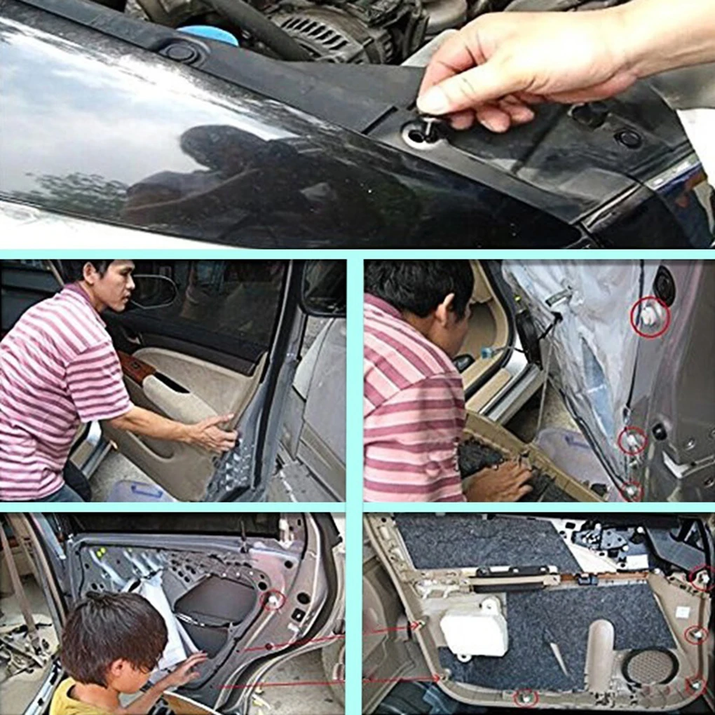 Автомобильные пластиковые заклепки 1000 шт./компл. комплект нажимных зажимов для