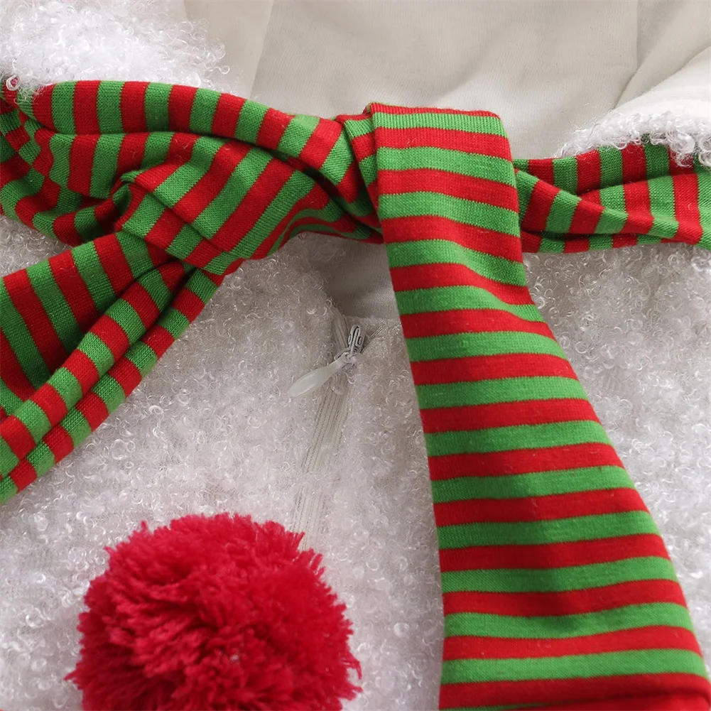 Реквизит для фотосессии новорожденных; Рождественская Одежда для младенцев; Комбинезоны для маленьких девочек и мальчиков; карнавальный костюм снеговика; комбинезоны с меховым капюшоном