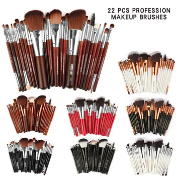 

22Pcs Wooden Handle High End Beauty Makeup Brush Set tools Make-up Toiletry Kit Make Up Brush Set