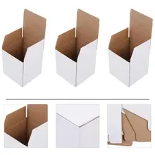 

10pcs Corrugated Board Packing Boxes Chalk Storage Cartons Buckle Boxes (White)