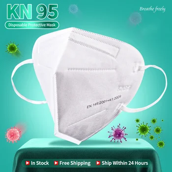 

KN95 Protective Face mask 5 Layer 95% Filtration Anti-fog Dustproof Mouth Face Mask KN95mask Reusable Safety Respirator