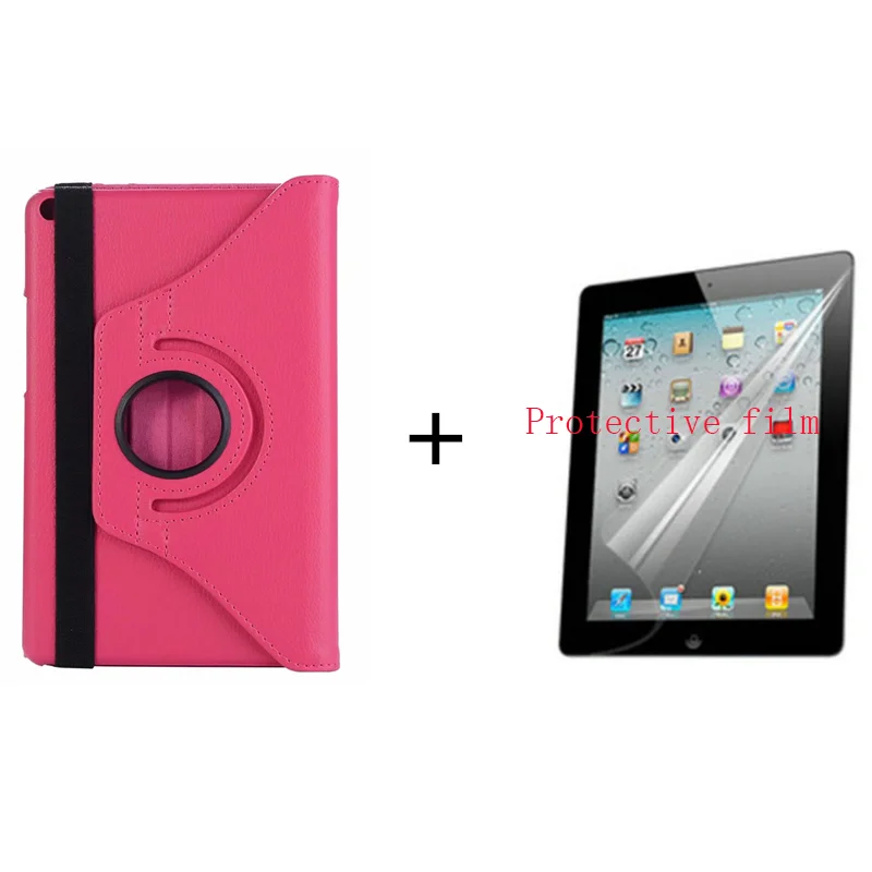rose red and film Вращающийся на 360 градусов чехол для huawei MediaPad M5 8,4 SHT-W09 SHT-AL09 Складная подставка из искусственной кожи чехол для huawei M5 8,4 планшет+ ручка - Цвет: rose red and film