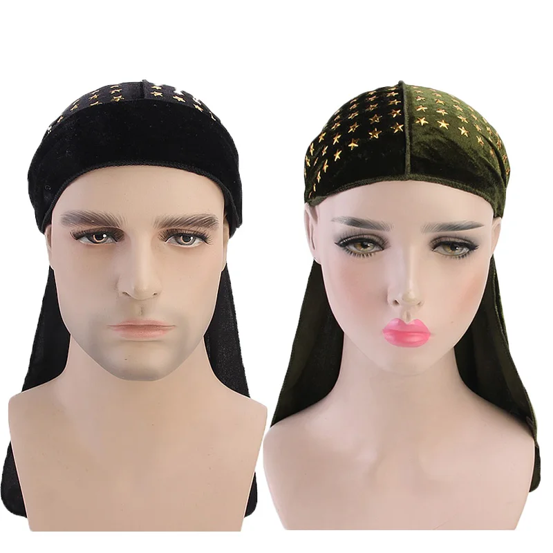 Шток США Премиум шелковистый дюраг сатиновая волнистая кепка мужская Doo Rag шляпа Головной убор обертывание США Продавец