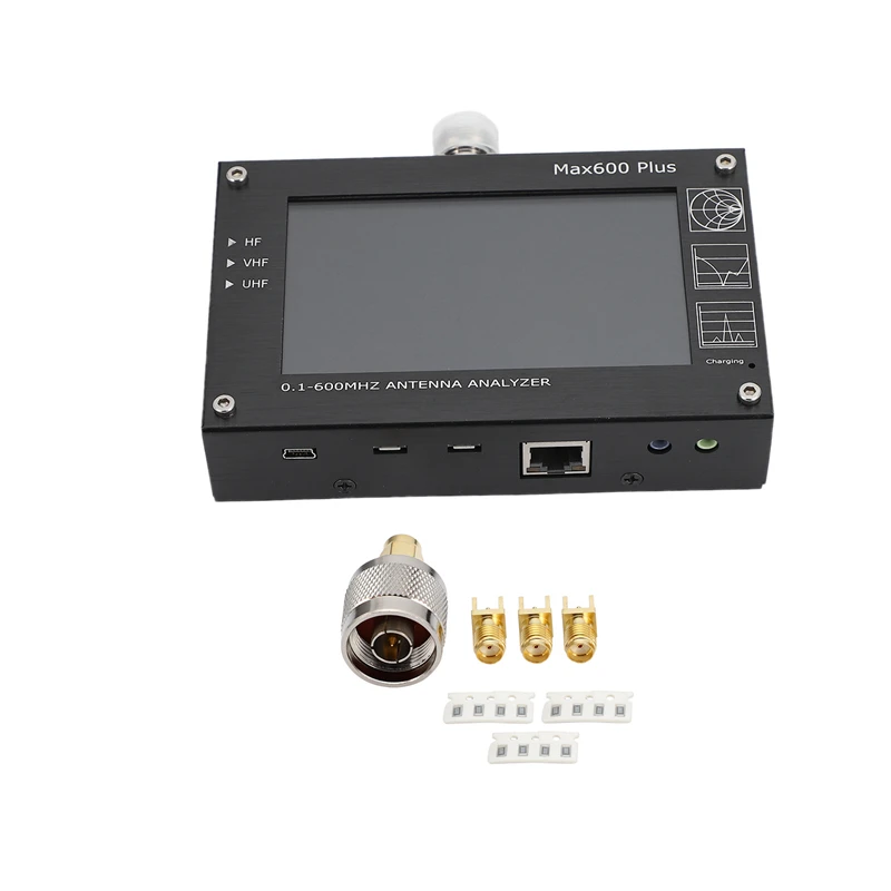HOT-Max600 Plus HF/VHF/UHF антенный анализатор 0,1-600 МГц с 4,3 дюймовым TFT lcd сенсорным экраном