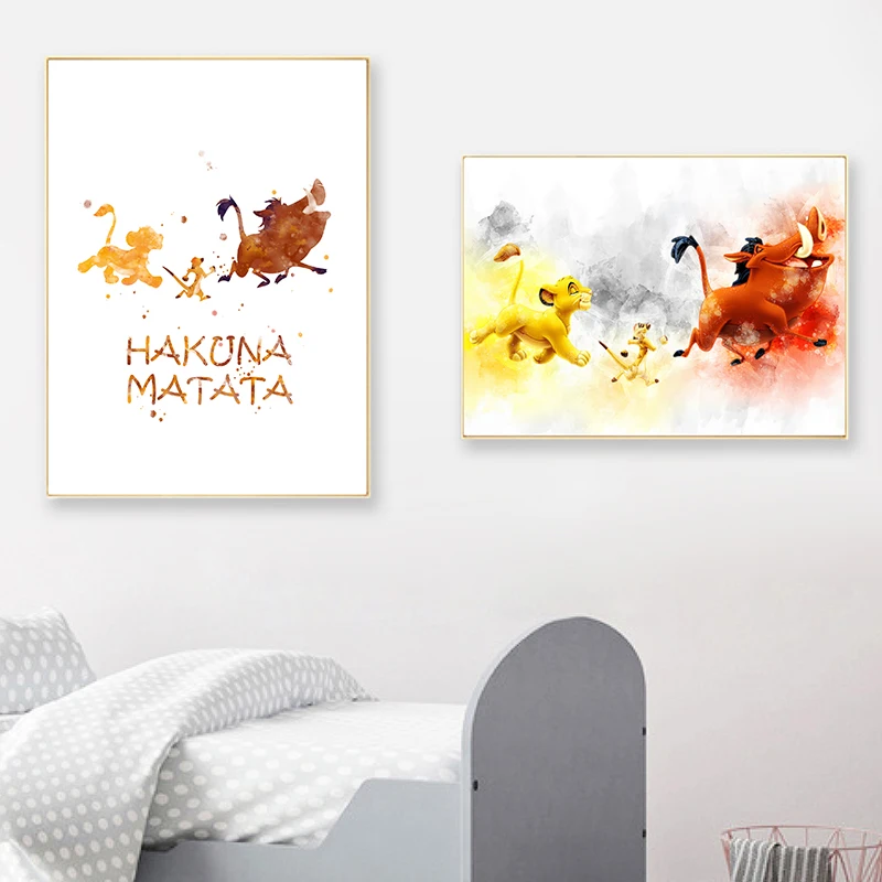 African-Proverb-Hakuna-Print-Wall-Art-Pumbaa-Timon-Simba-Canvas-Poster-The-Lion-King-Art-Painting (5)