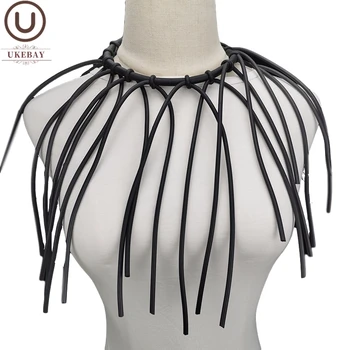 

UKEBAY New Tassel Pendant Necklaces Women Handmade Jewelry Hyperbole Punk Choker Necklaces Cosplay Party Accessories Strange