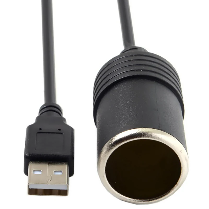 USB 5 В к DC 12 В Автомобильное зарядное устройство гнездо конвертер адаптер кабель авто аксессуары для интерьера черный 30 см