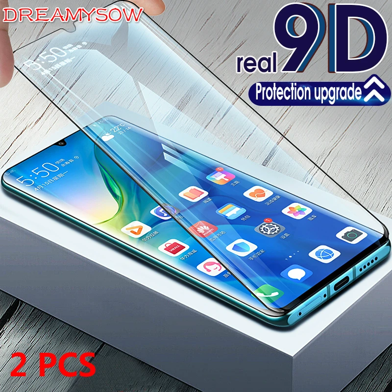 

2Pack 9D Curved Tempered Glass For Huawei P30 P20 Lite Screen Protector For Huwei Mate30 Lite Y9 Y6 Pro P Smart 2019 Glass Film