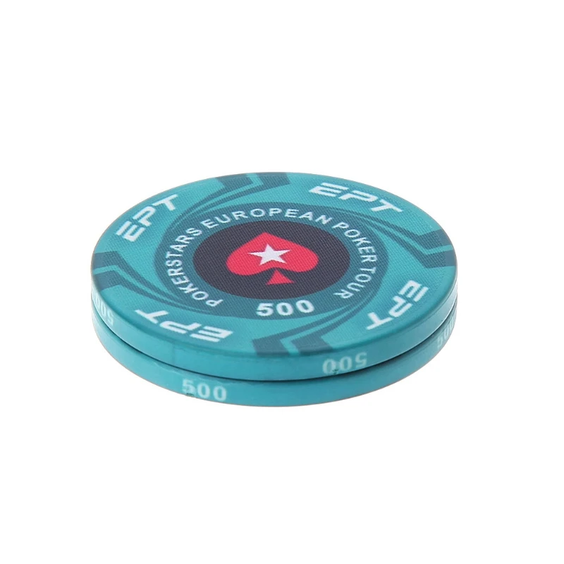 2pcs EPT керамические фишки для покера европейские Pokers Tour Texas Hold'em казино монеты 4 см M7DC