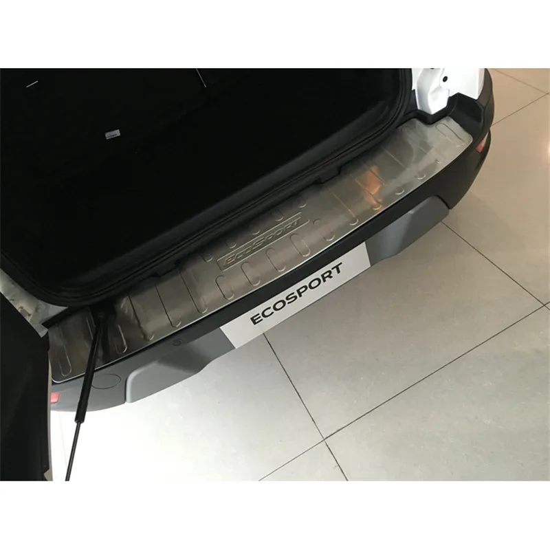 Автомобильный Стайлинг для Ford Ecosport автомобильные аксессуары Автомобильный из нержавеющей стали Задний бампер протектор Подоконник багажник Задняя накладка рельефная пластина