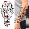 1pc Animal Wolf Men Waterproof Temporary Tattoos Fake Stickers Arm Sleeves Cool Art Washable Painting