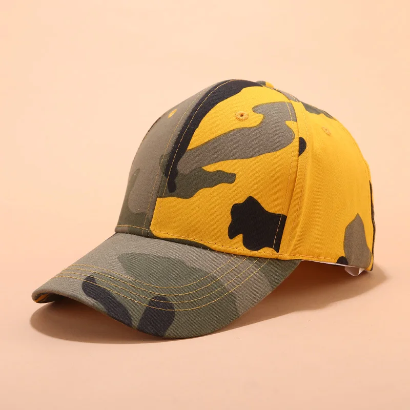 Цвет: желтый Мужская и wo мужская шляпа Новые камуфляжные бейсболки мужские летние уличные военный фанат Кепка Женская дикая Солнцезащитная уличная шляпа мужская snapback - Цвет: Цвет: желтый