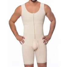 Men Body Shaper Bodysuit Tummy Control Shapewear Sheath Belly Seamless Underwear Open Crotch Breasted Body Shaping Lingerie