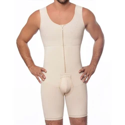 Men Body Shaper Bodysuit Tummy Control Shapewear Sheath Belly Seamless Underwear Open Crotch Breasted Body Shaping Lingerie