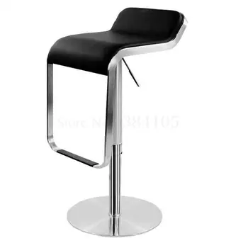 

European style simple stainless steel front bar stool chair bar stool high stool lift high chair leather