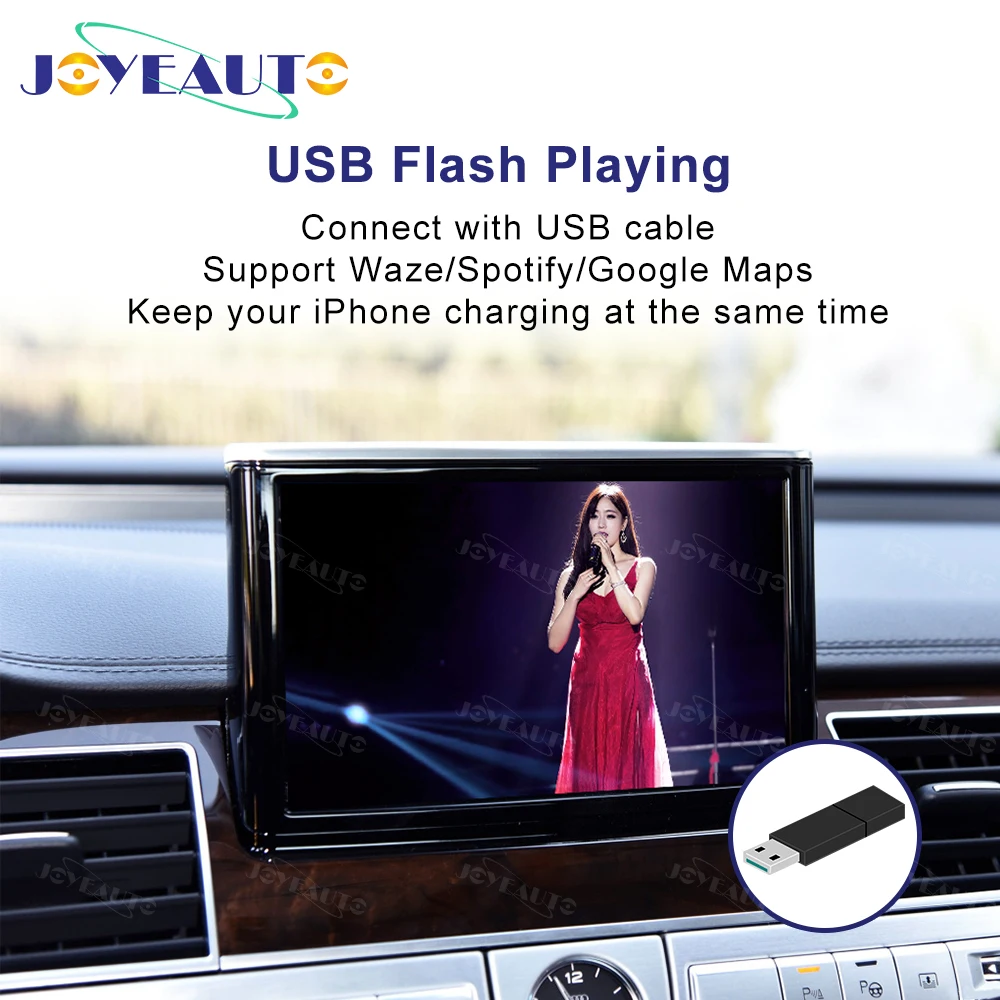 Joyeauto Wireless Apple Carplay For Audi A1 A3 A4 A5 A6 A7 A8 Q3 Q5 Q7 C6 MMI 3G 2G RMC 2005 -2018 iOS13 Android Mirror Car Play