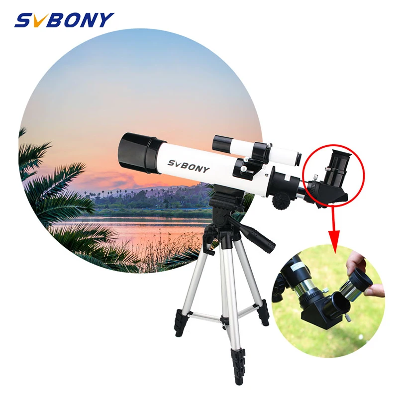 Svbony 60420 (420/60mm) Astronomical Refractor Telescope Monocular for Kids School w/ Cell Phone Mount Adapter F9304