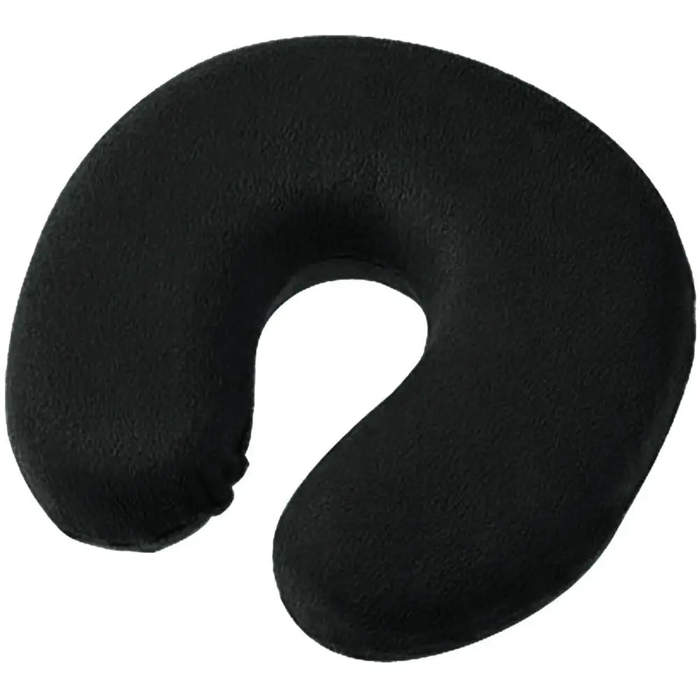 2PCs/lot  New U Shaped Travel Pillow Car Air Flight Inflatable Pillows Neck Support Headrest Cushion Soft Nursing Cushion Black 6