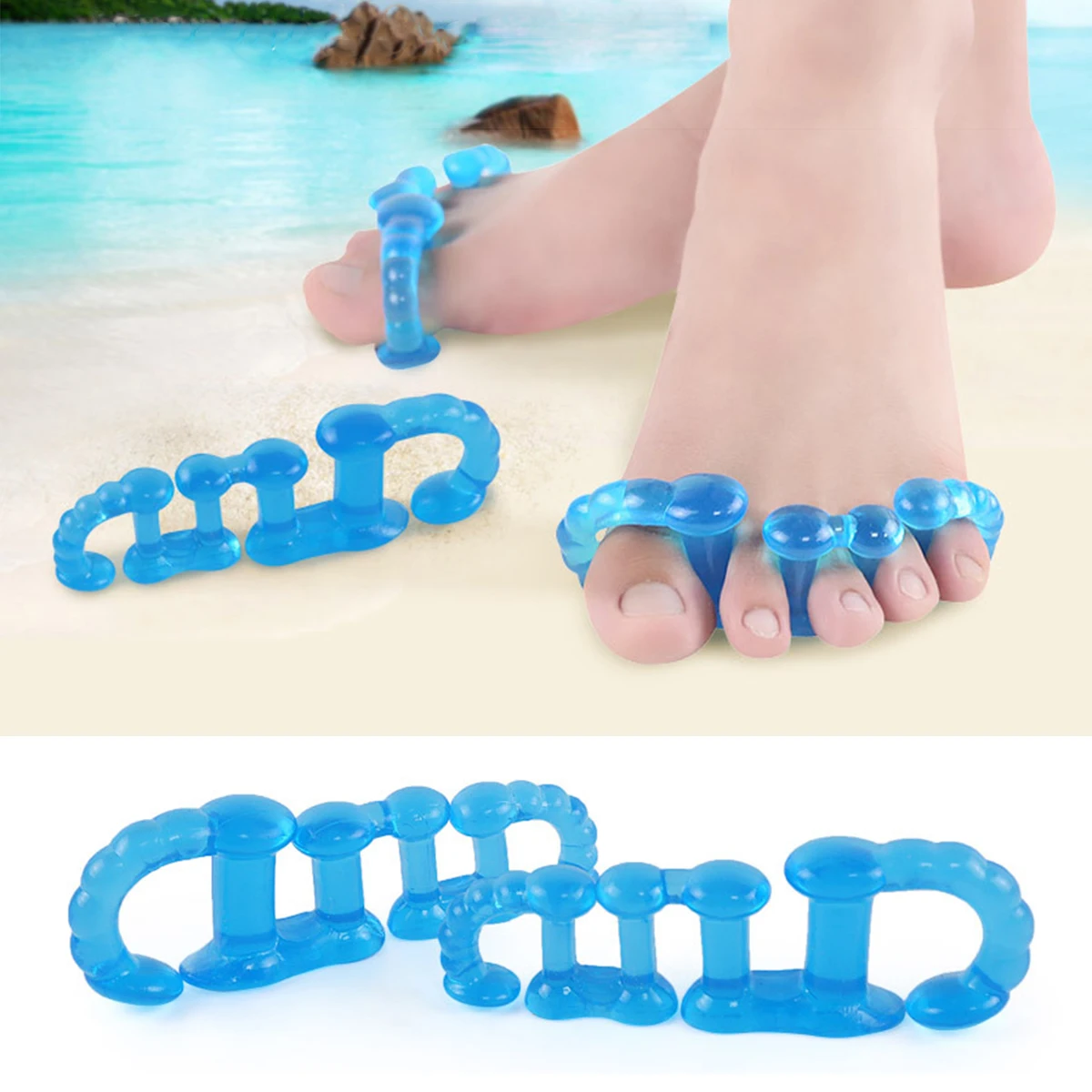 1 пара Hallux корректор для косточки на ноге накладные пальцы разветвитель разделитель пальцев стопы гелевый спейсер Bunion корректор регулируемые, для ногтей Педикюр инструмент