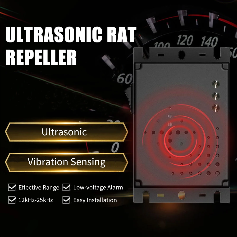 

Car Mice Repellent Ultrasonic Repellent Pest Mouse Mice Rat Repeller Cat Dog Rodent Bug Deterrent Mole Electronic Control Trap