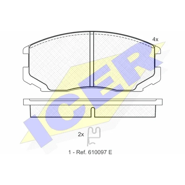 Колодки дисковые п. Daihatsu Terios J1 1.3 DX/SX&4WD 97 ICER 18