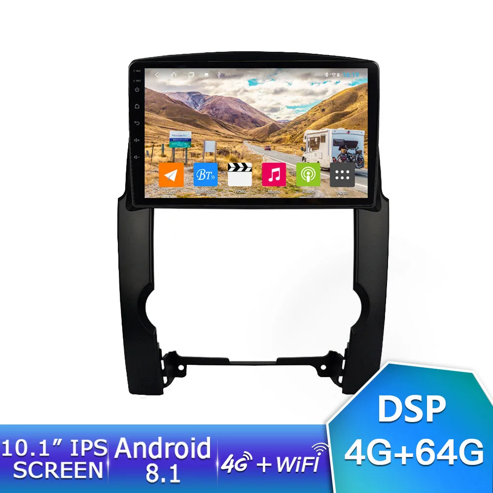 4G 64G EKIY 10,1 ''ips Android 8,1 Автомобильный мультимедийный авто радио 4G+ 64G для KIA Sorento 2 XM Sedan 2009 2010 2011 2012 gps навигация DSP - Цвет: 4G 64G
