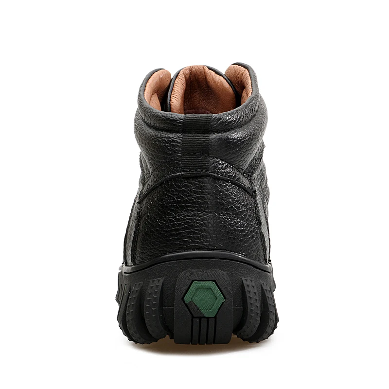 New Fashion Men Winter Shoes Solid Color Fur Snow Boots Plush Inside Anti Skid Bottom Keep Warm Waterproof Ski Boots