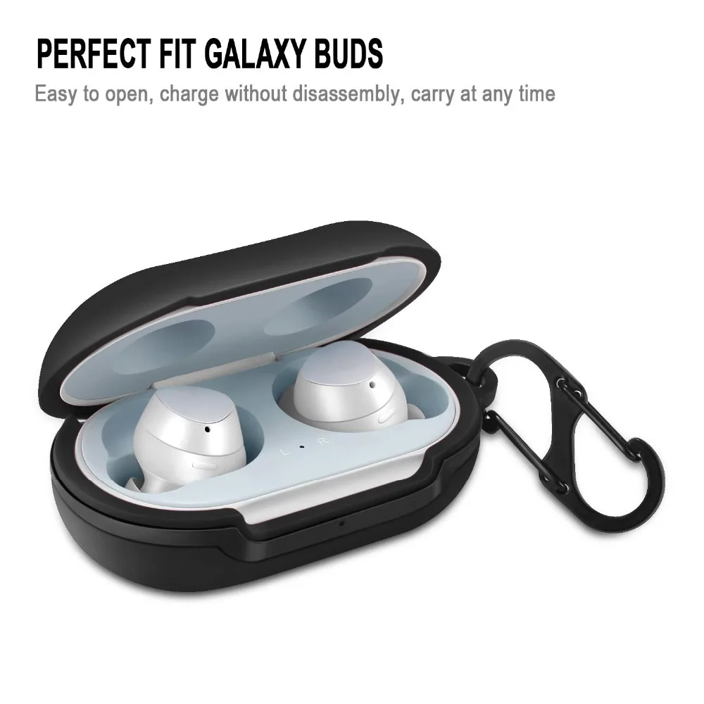 Carrying Case TPU Full Protective Cover with Keychain For Samsung Galaxy Buds Buds+ Plus Wireless 2020 2019 Earbuds Accessories