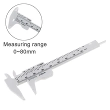 0-80 мм двойной Масштаб белый пластиковый штангенциркуль с мини измерительный инструмент для студентов/античные измерения