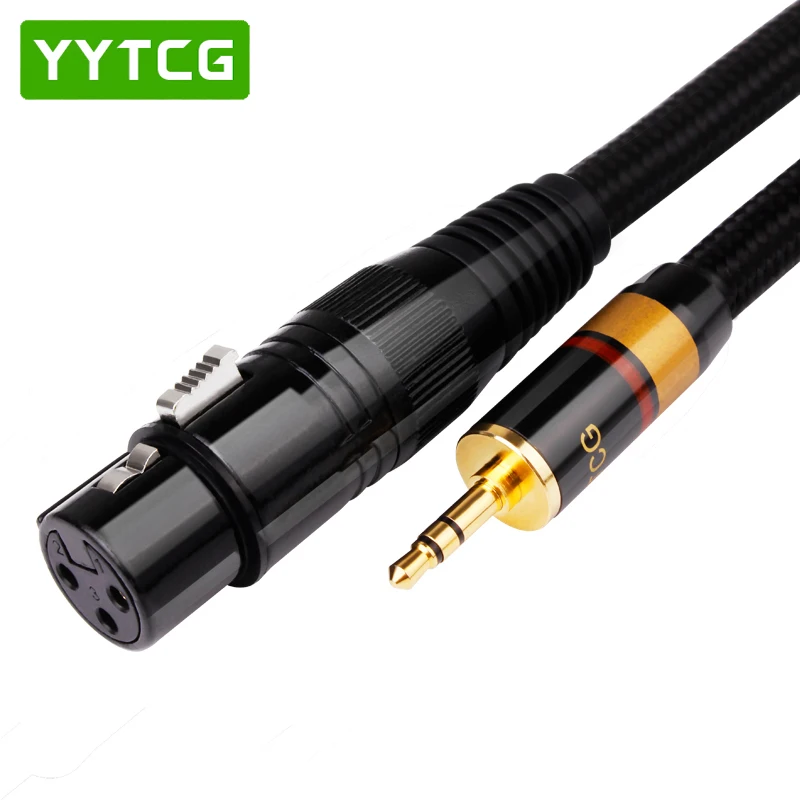 Стереокабель YYTCG Mini Male 3 5 мм XLR Female контактный аудиокабель для iPhone микшерный