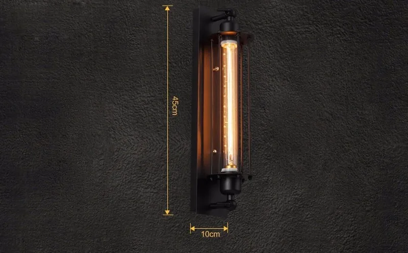 Современные промышленные стиль дизайн черного листового железа настенный светильник американский Лофт краски Ресторан украшения светодиодный E27 светильник теплые светильник 220V