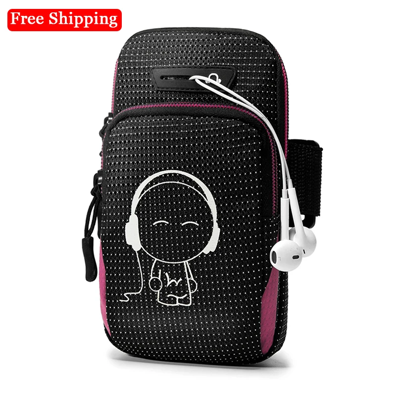 

Arm Bag Lightweight Simple High Capacity Running Unisex For Phone Money Key Outdoor Sport Package With Headset Hole Waterproof