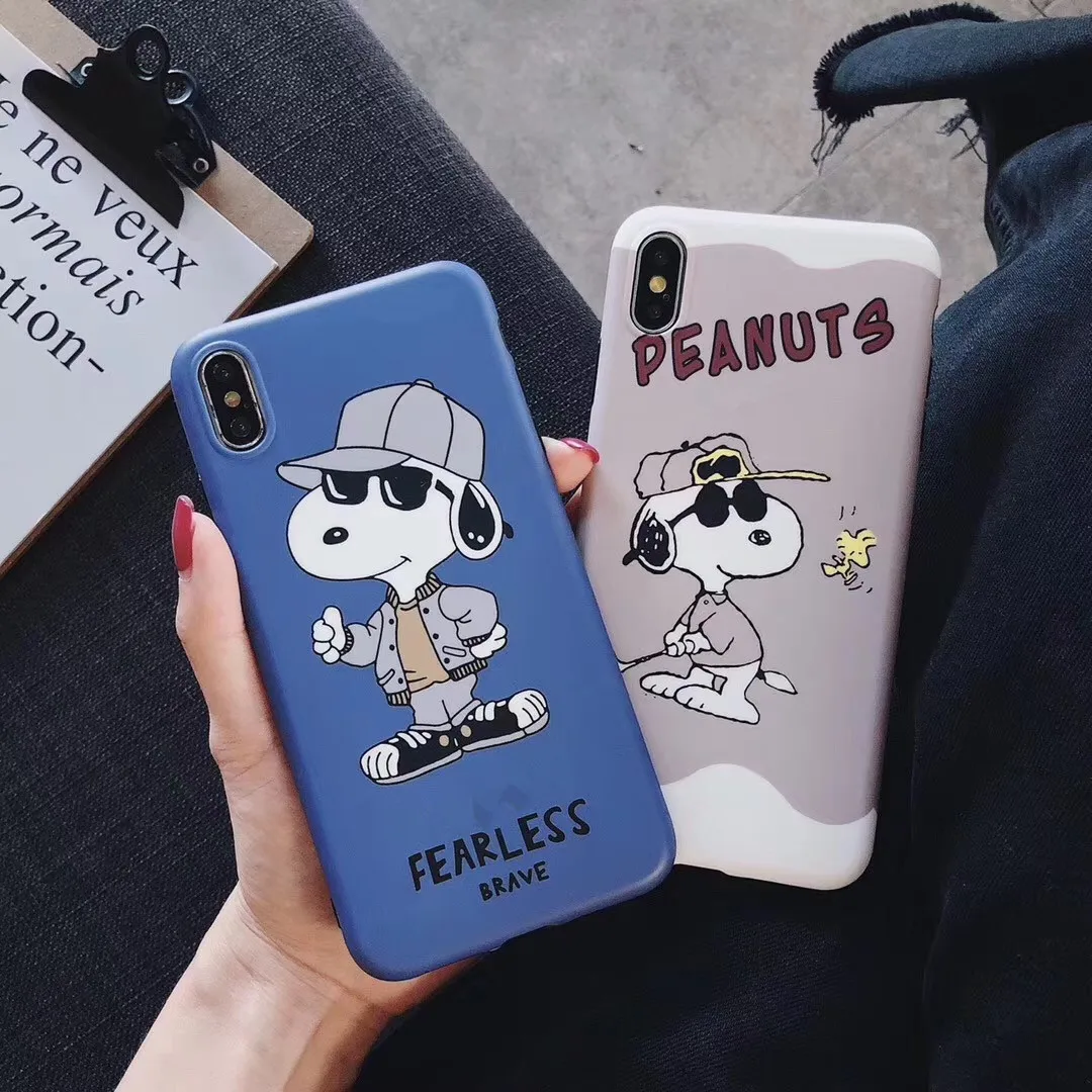 Cute Cartoon Peanut beagle Pet dog Phone Case For iPhone 7 8 6 6s Plus 11 pro X XS Max XR Fashion Woodstock soft IMD Cover |