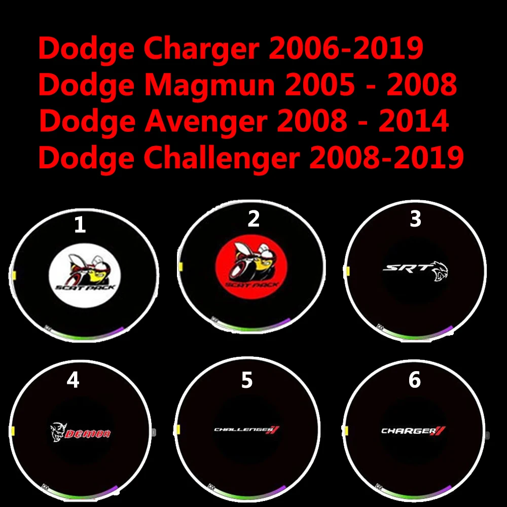 2pcs Car Logo LED Door Welcome Lights Laser Projector For Dodge Charger 2006- Magmun 2005- 2008 Avenger 2008 - Emitting Color: Leave Logo Num