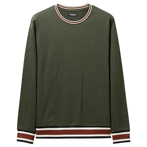 04Green Giordano мужской джемпер с круглым вырезом под шею, из натурального хлопка, выполнен в нескольких цветовых вариантах - Цвет: 04Green