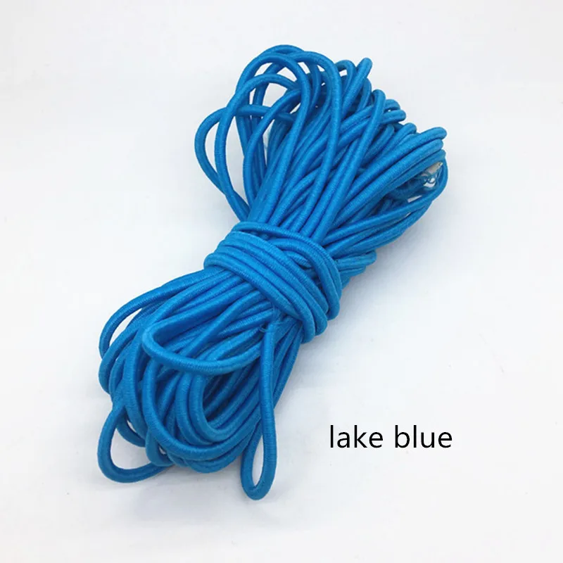 lake blue AIJJU 20 м* 3 мм цветная Высококачественная круглая эластичная повязка круглая эластичная канатная Резиновая лента эластичная линия DIY Швейные аксессуары - Цвет: lake blue