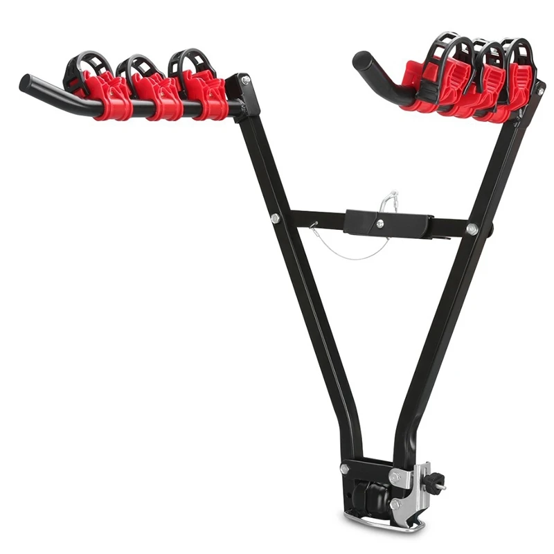 

Super sell-V Shape Iron Bicycle Rack 3-Bike Hitch Mount Car Racks Mountain Bike Carrier for Travel