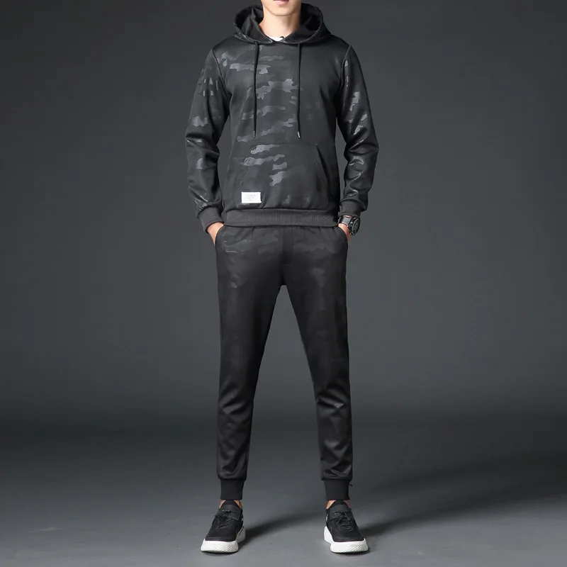 

Two-Piece 2019 Hoodie Leisure Suit Camouflage Men's Hoodie Popular Brand Sportswear