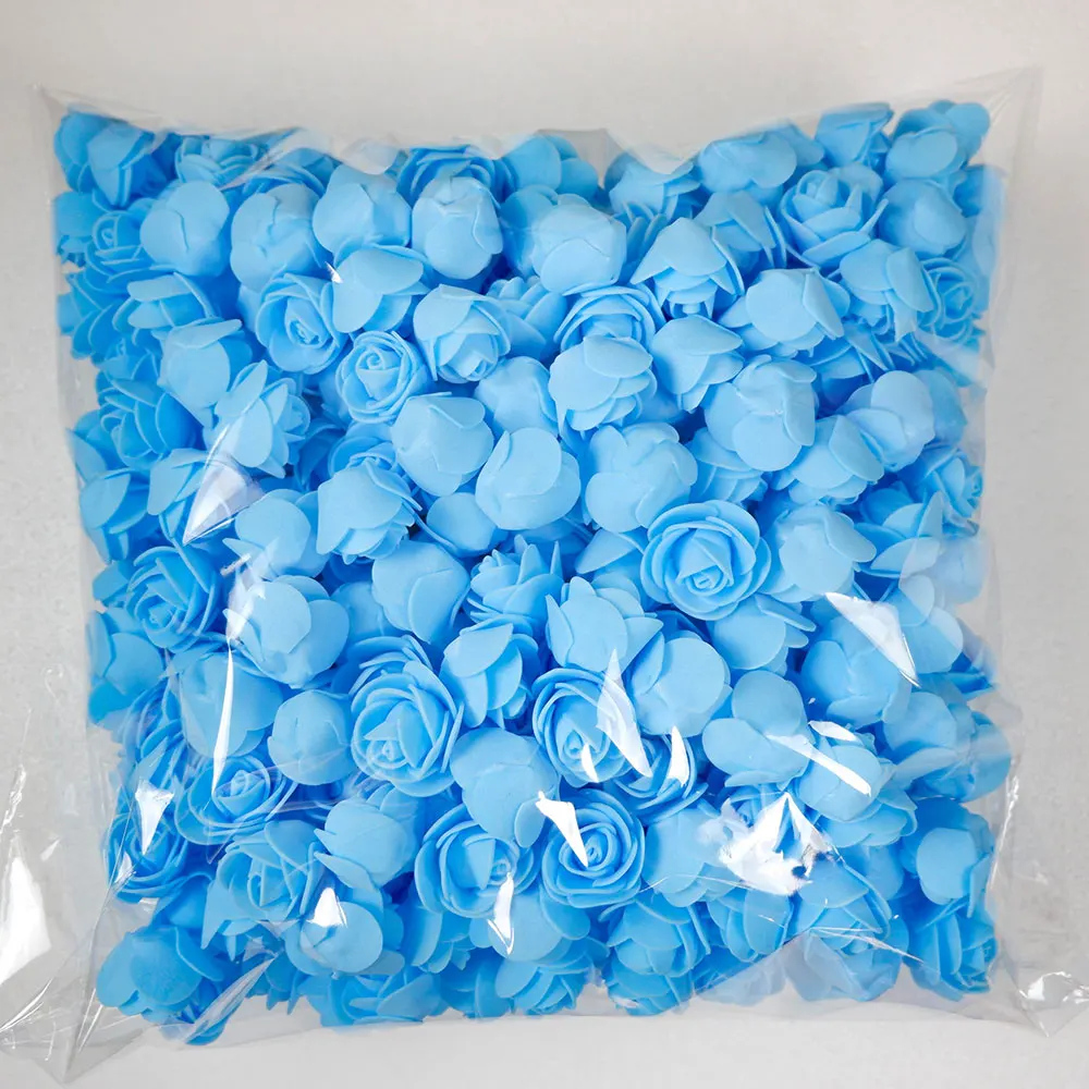 Luvhua Foam Roses 500pcs 3cm Artificial Foam Flower Heads Diy 20cm Bear