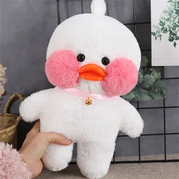 

2 pcs lalafanfan Duck Plush Toys Yellow Pink White Green Blue Gray Cafemimi Duck Soft Toy Duck Kawaii Gift for Girls 30cm